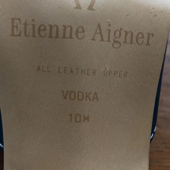 Etienne Aigner Blue Mules with White Stitching - Picture 6 of 6